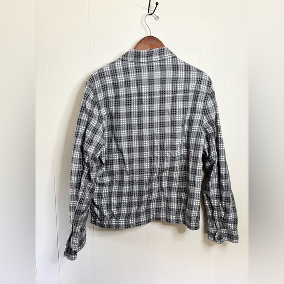 ONS grey plaid full zip cotton jacket men’s size M - Picture 5 of 6